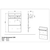 Germania Pannello Appendiabiti GW-Frisco 75x30x110cm Grandson e Bianco