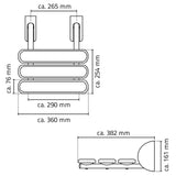 RIDDER Sedile per Doccia Pieghevole Pro Bianco