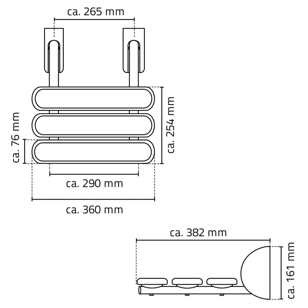 RIDDER Sedile per Doccia Pieghevole Pro Grigio