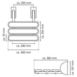 RIDDER Sedile per Doccia Pieghevole Pro Grigio