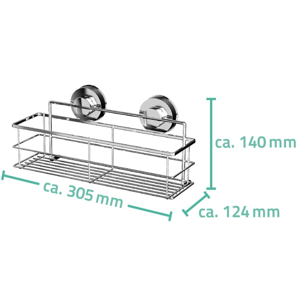 RIDDER Mensola per Doccia 30-5x12-4x14 cm Cromata 12010200