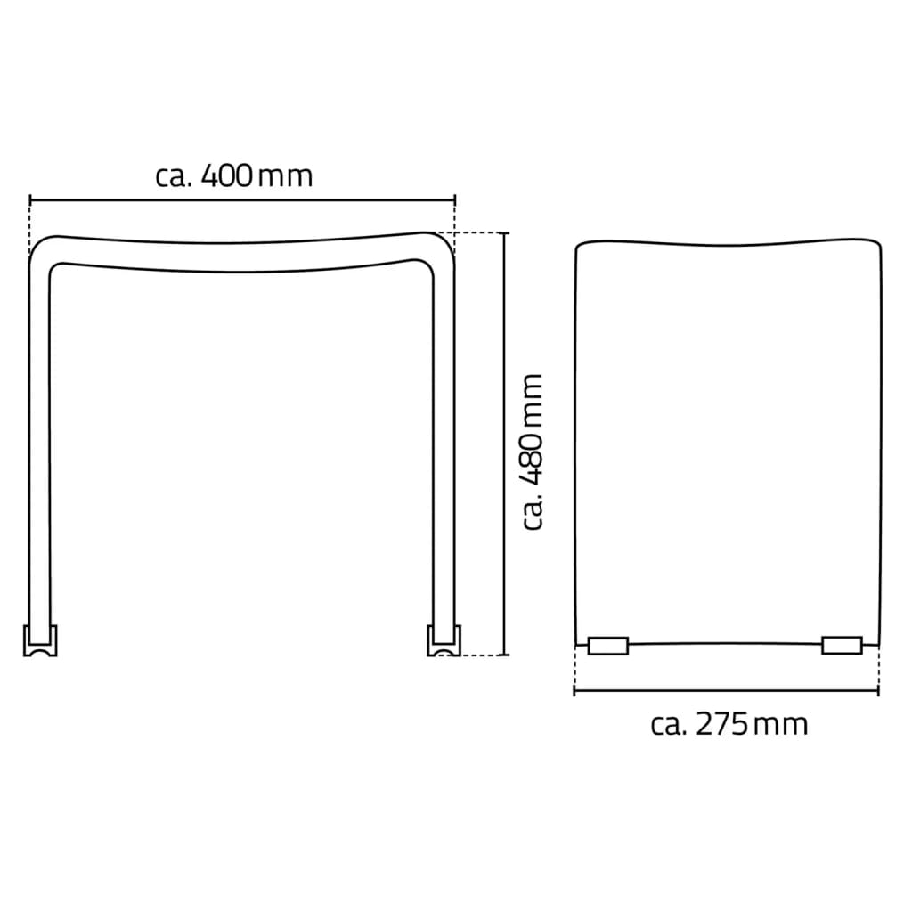 RIDDER Sgabello da Bagno Trendy Trasparente