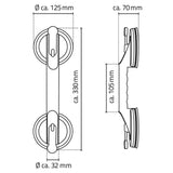 RIDDER Maniglione di Sicurezza a Ventosa 12-5 cm 100 kg A0150201