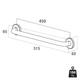 Tiger Maniglione di Sicurezza Libra 45 cm Argentato 1330230946