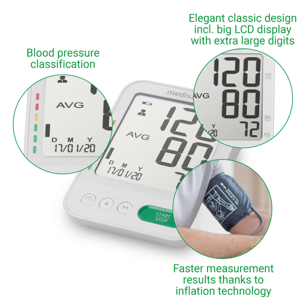 Medisana Sfigmomanometro Braccio Funzione Vocale BU 586 voice Bianco