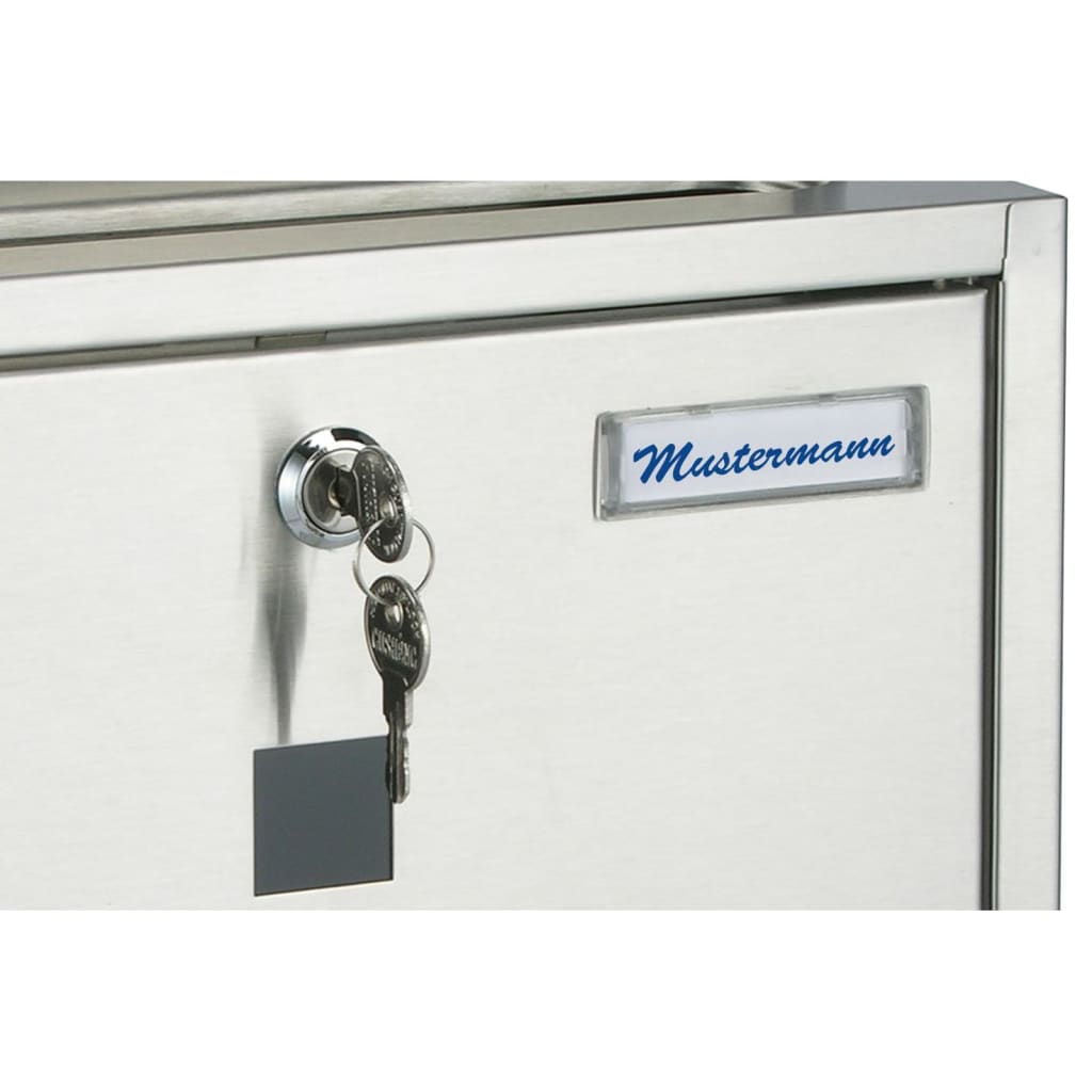 HI Cassetta Lettere con Portagiornali 30,5x9,6x33,5 cm Acciaio Inox