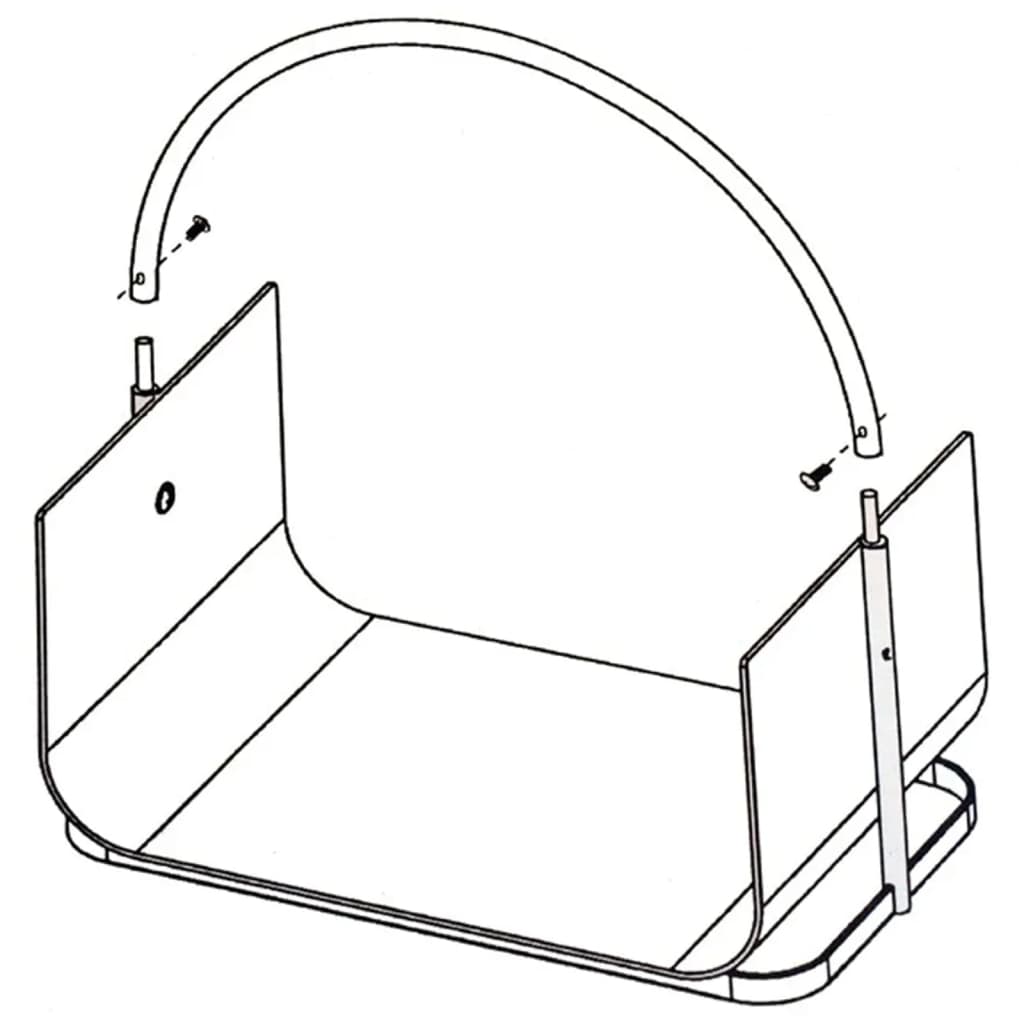 HI Portalegna da Ardere Argento 40-5x30x47 cm