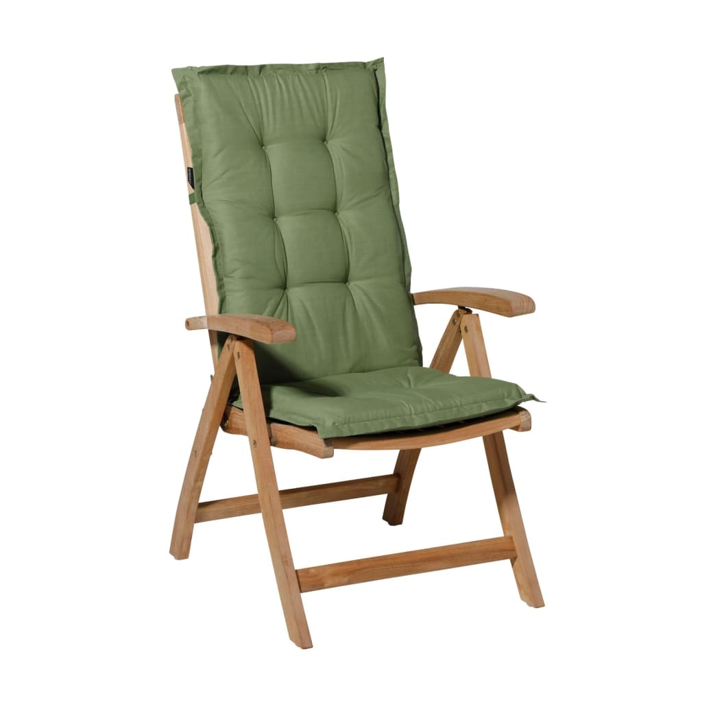 Madison Cuscino Sedia con Schienale Alto Basic 123x50 cm Verde