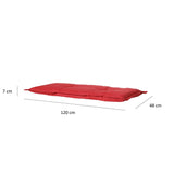 Madison Cuscino per Panca Panama 120x48 cm Rosso Mattone