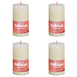 Bolsius Candele Rustiche a Colonna Shine 4 pz 130x68 mm Perla Delicato