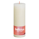 Bolsius Candele Rustiche a Colonna Shine 4 pz 190x68 mm Perla Delicato