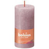 Bolsius Candele Rustiche a Colonna Shine 8 pz 100x50 mm Rosa Cenere