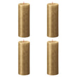 Bolsius Candele Pilastro Rustiche Shimmer 4 pz 190x68 mm Oro