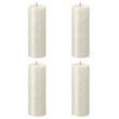 Bolsius Candele Pilastro Rustiche Shimmer 4 pz 190x68 mm Avorio