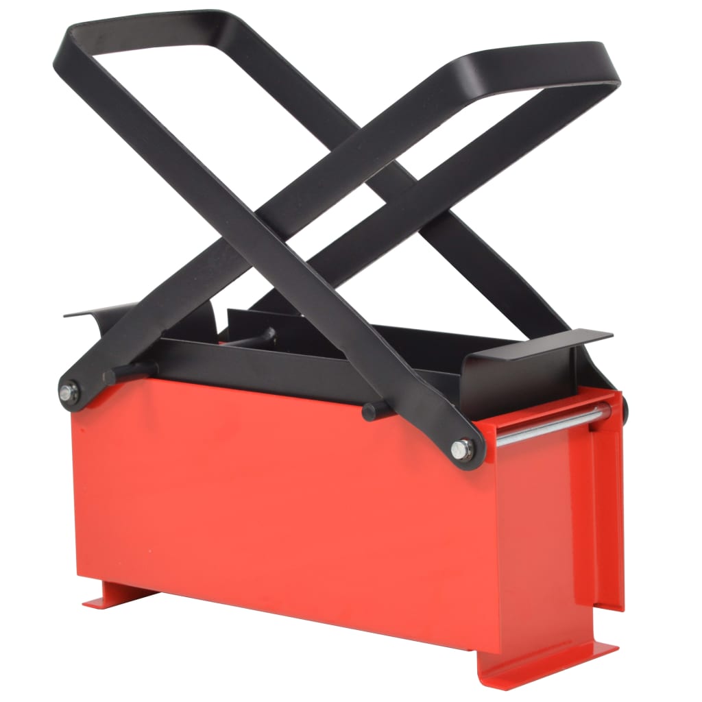 Compattatore di Carta in Acciaio 34x14x14 cm Nero e Rosso