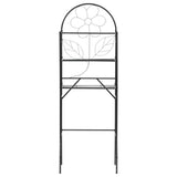 Scaffale da Bagno Nero 60x33x174 cm