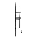 Scaffale da Bagno Nero 60x33x174 cm