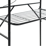 Scaffale da Bagno Nero 60x33x174 cm