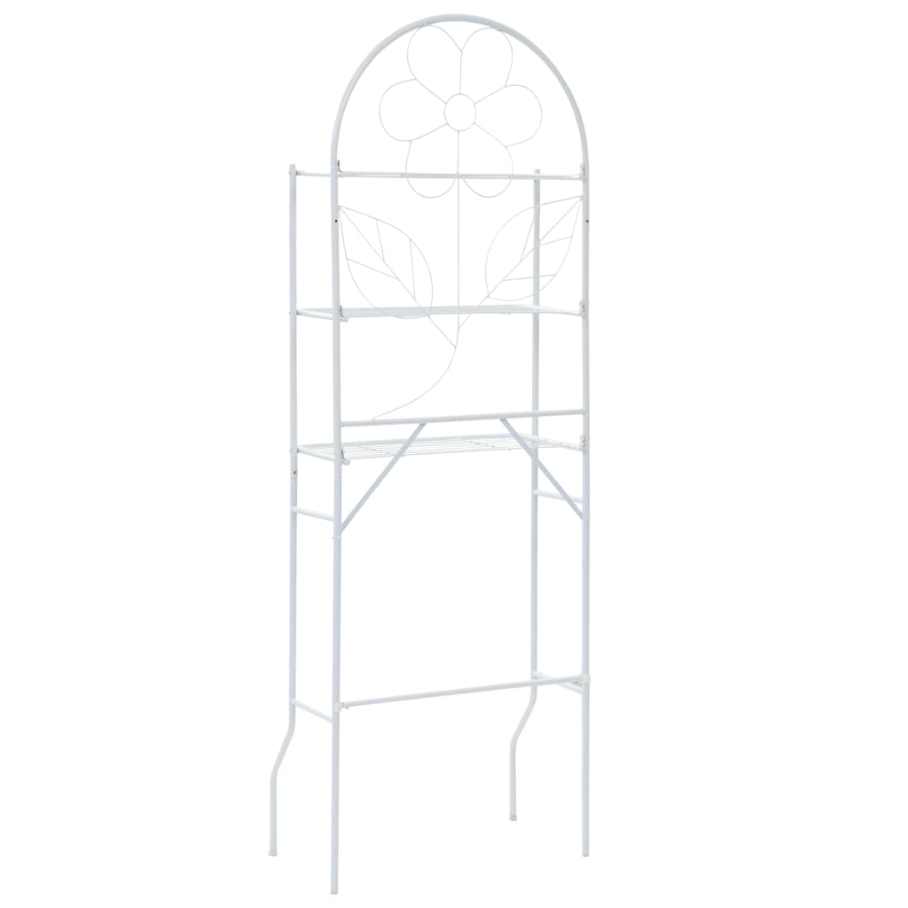 Scaffale da Bagno Bianco 60x33x174 cm