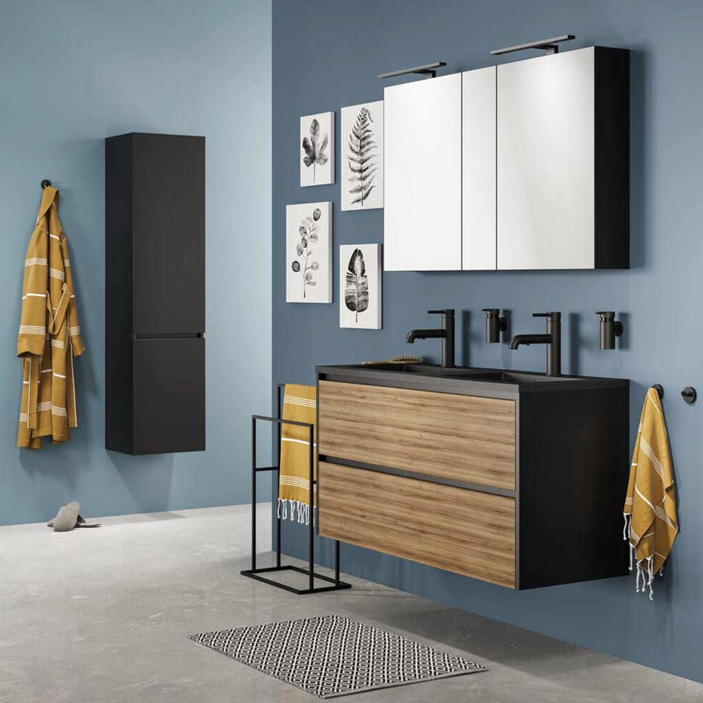 Sealskin Tappetino da Bagno Trellis in Cotone 60x90 cm Nero e Bianco