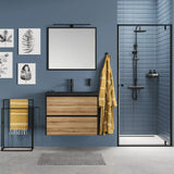 Sealskin Tappetino da Bagno Trellis in Cotone 60x90 cm Nero e Bianco