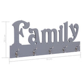 Appendiabiti a Muro FAMILY Grigio 74x29-5 cm