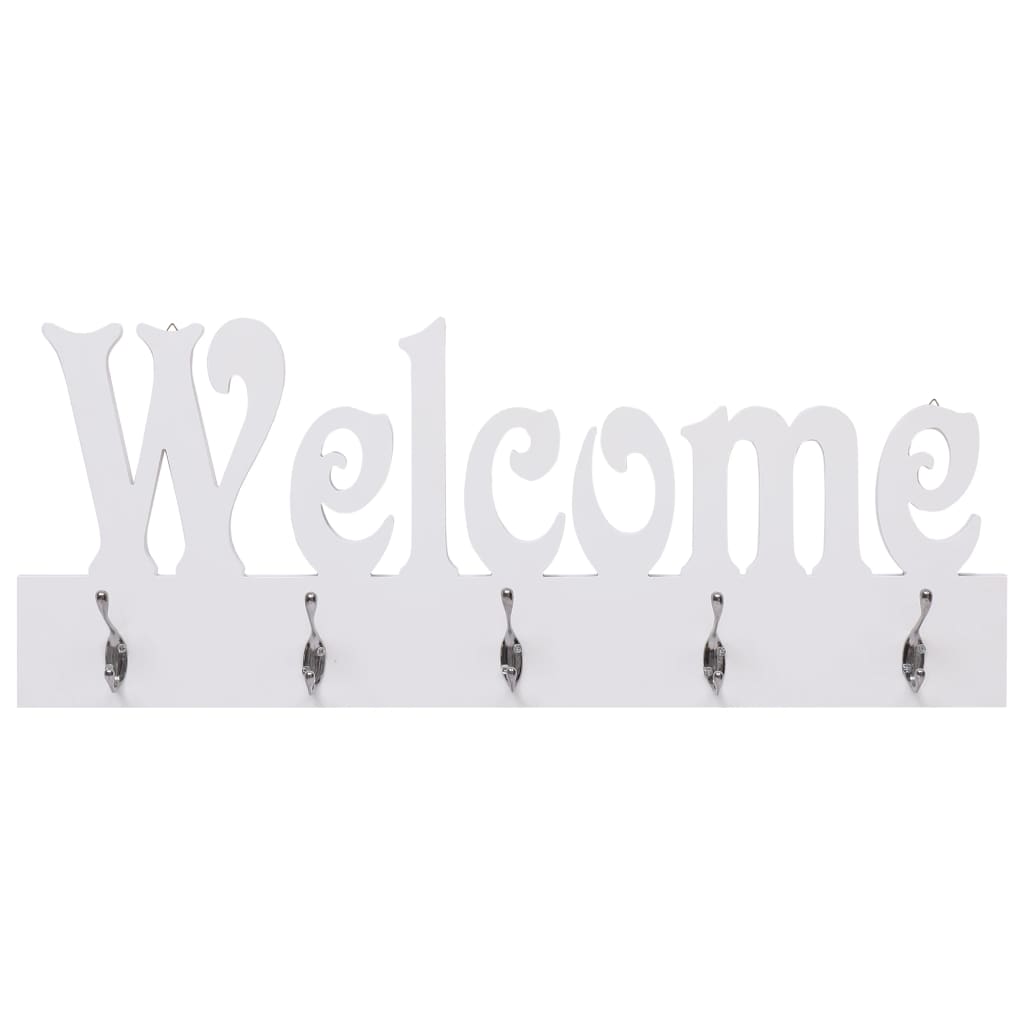 Appendiabiti a Muro WELCOME Bianco 74x29-5 cm