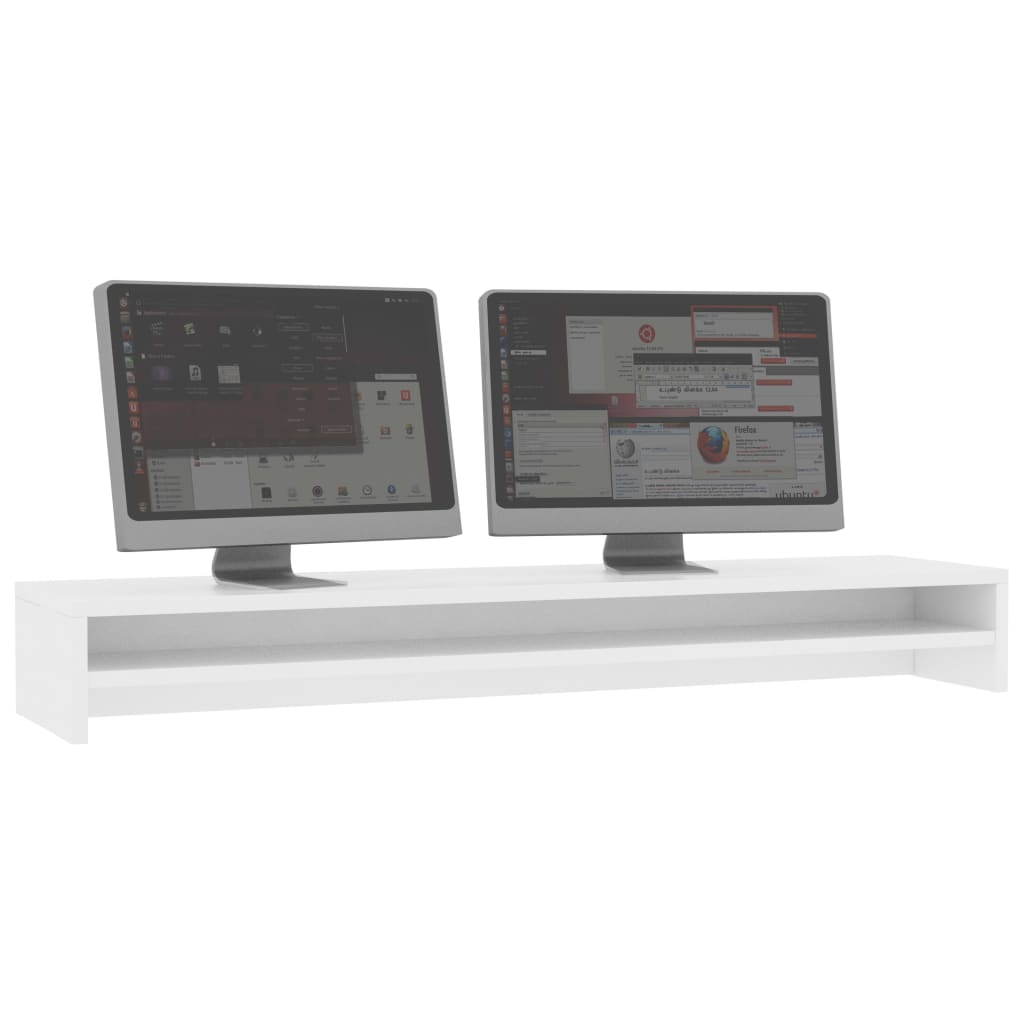 Supporto per Monitor Bianco 100x24x13 cm in Legno Multistrato