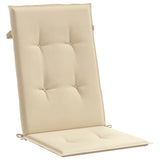 vidaXL Cuscini per Sedie 2 pz Beige 120x50x3 cm in Tessuto