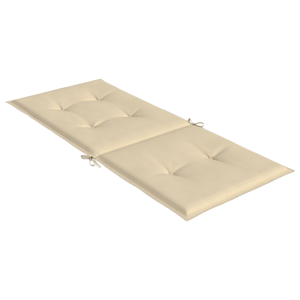 vidaXL Cuscini per Sedie 2 pz Beige 120x50x3 cm in Tessuto