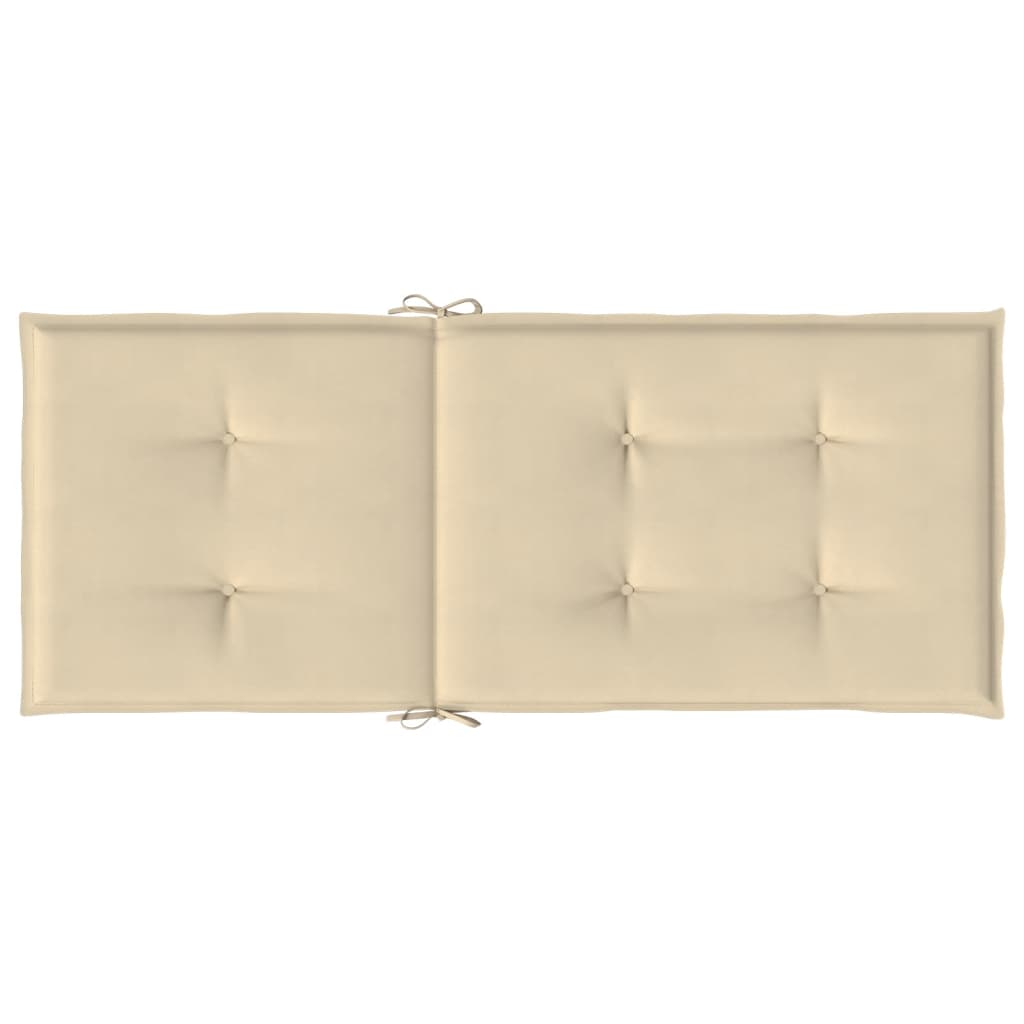 vidaXL Cuscini per Sedie 2 pz Beige 120x50x3 cm in Tessuto