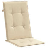 vidaXL Cuscini per Sedie 4 pz Beige 120x50x3 cm in Tessuto