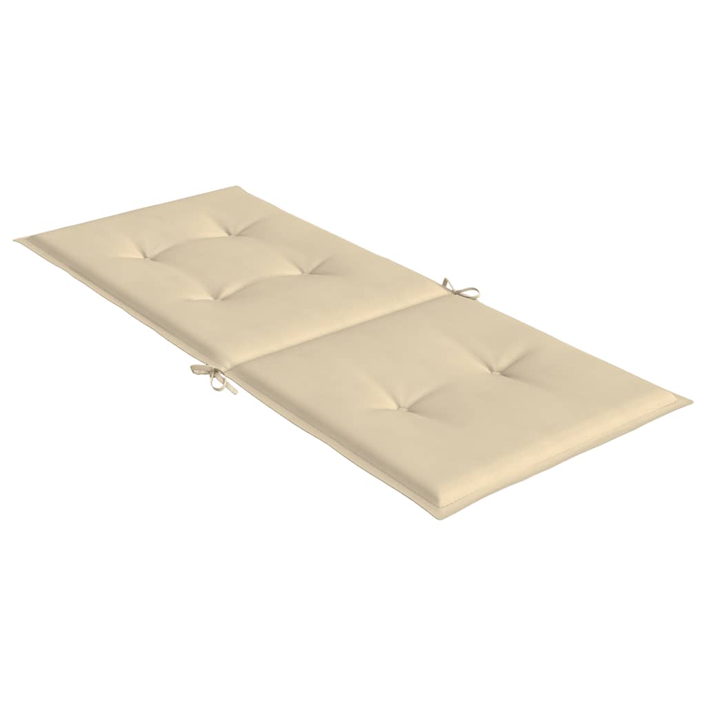 vidaXL Cuscini per Sedie 4 pz Beige 120x50x3 cm in Tessuto