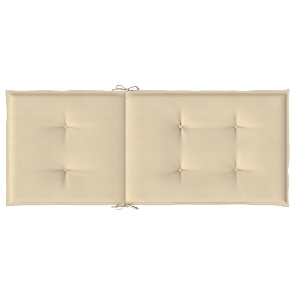 vidaXL Cuscini per Sedie 4 pz Beige 120x50x3 cm in Tessuto