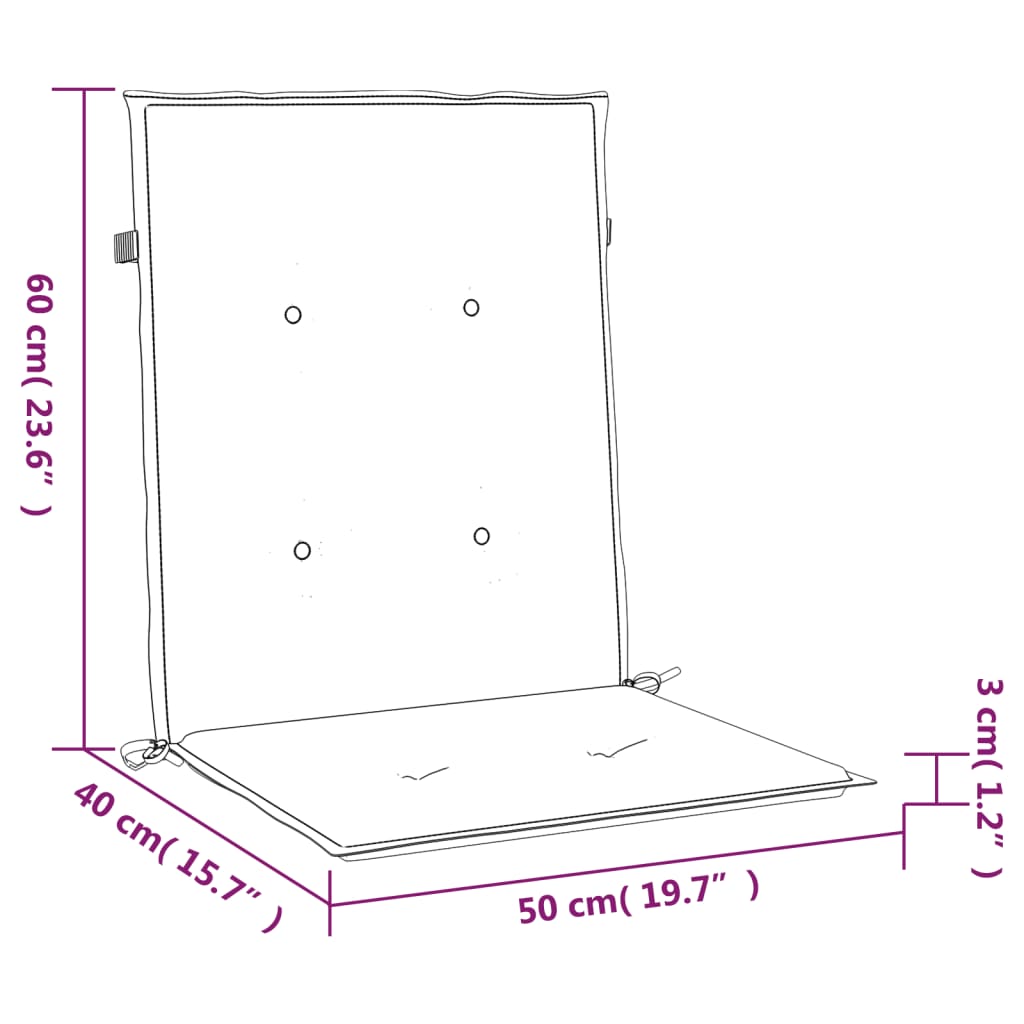 vidaXL Cuscini per Sedia 2 pz Blu 100x50x3 cm in Tessuto Oxford