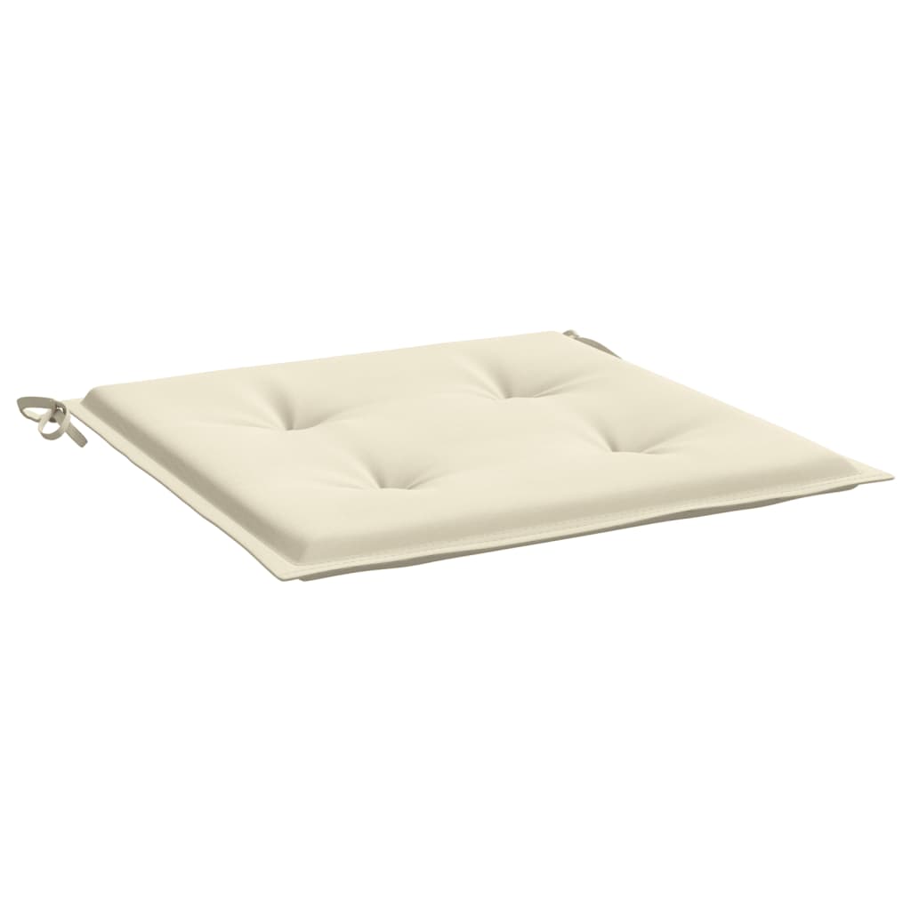 vidaXL Cuscini per Sedia 2 pz Crema 50x50x3 cm in Tessuto Oxford