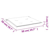 vidaXL Cuscini per Sedia 2 pz Crema 50x50x3 cm in Tessuto Oxford