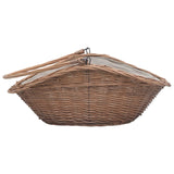 Cesta Legna da Ardere con Manico 60x44x55 cm Naturale in Salice