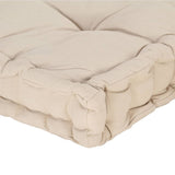 vidaXL Cuscino per Pallet e Pavimento in Cotone 120x80x10 cm Beige