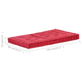 vidaXL Cuscino per Pallet e Pavimento in Cotone 120x80x10 cm Bordò