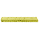 vidaXL Cuscino per Pallet e Pavimento in Cotone 120x40x7 cm Verde