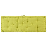 vidaXL Cuscino per Pallet e Pavimento in Cotone 120x40x7 cm Verde