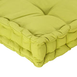 vidaXL Cuscino per Pallet e Pavimento in Cotone 120x40x7 cm Verde