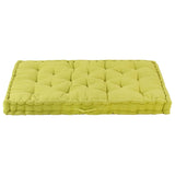 vidaXL Cuscino per Pallet e Pavimento in Cotone 120x80x10 cm Verde