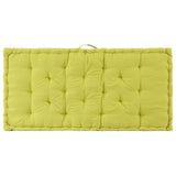 vidaXL Cuscino per Pallet e Pavimento in Cotone 120x80x10 cm Verde