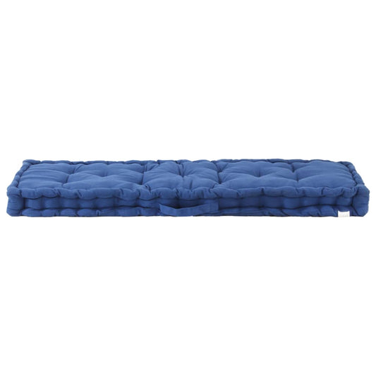 vidaXL Cuscino per Pallet e Pavimento in Cotone 120x40x7 cm Blu Chiaro