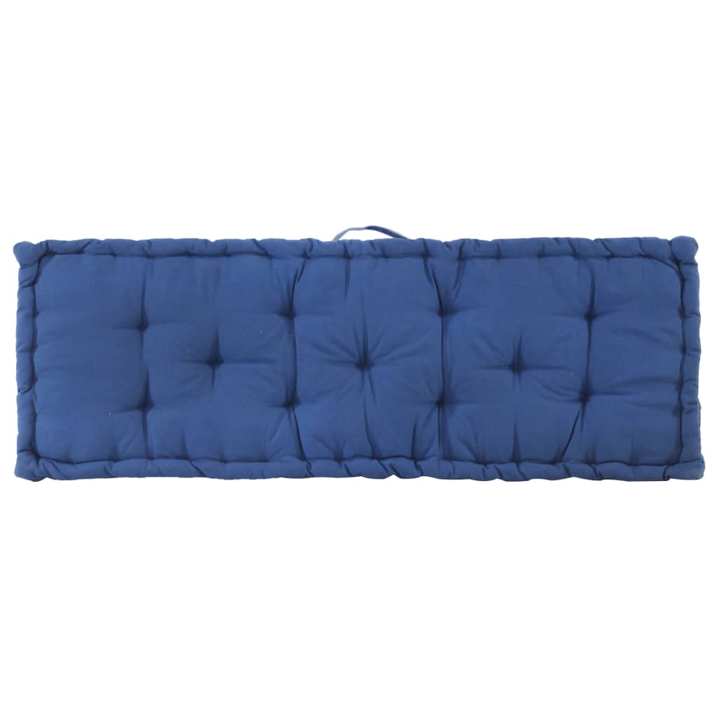 vidaXL Cuscino per Pallet e Pavimento in Cotone 120x40x7 cm Blu Chiaro