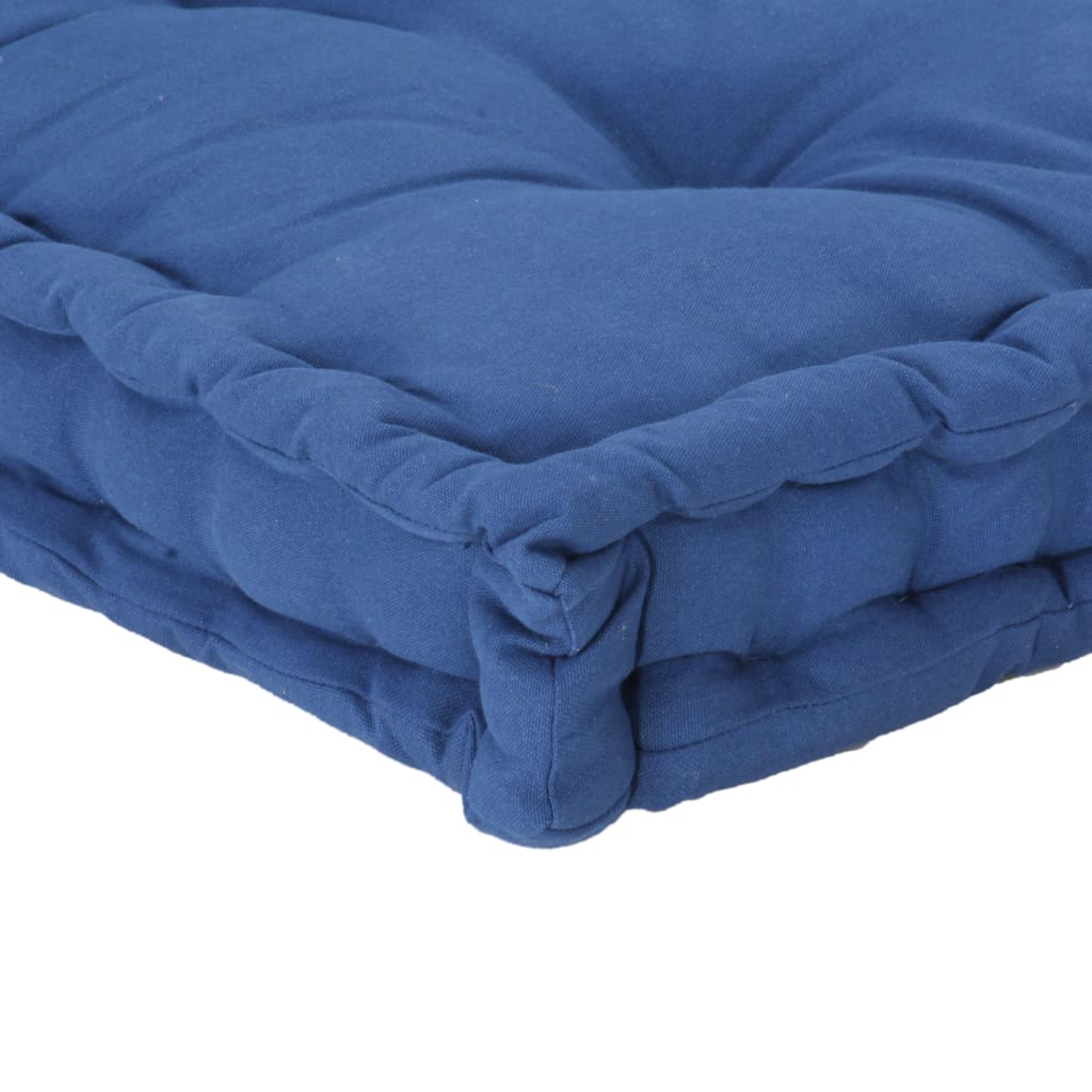 vidaXL Cuscino per Pallet e Pavimento in Cotone 120x40x7 cm Blu Chiaro