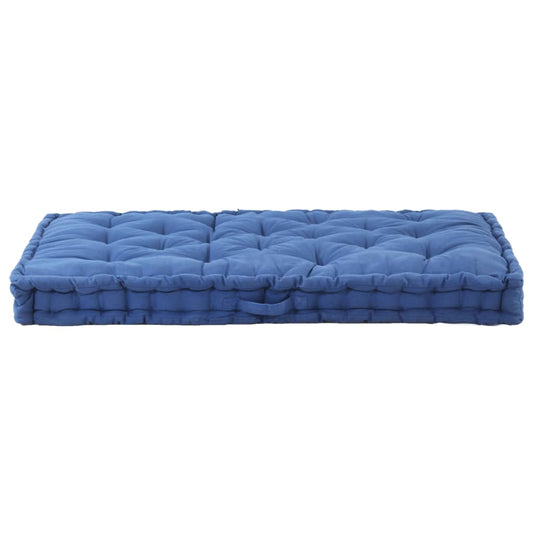 vidaXL Cuscino per Pallet e Pavimento in Cotone 120x80x10 cm Blu Chiaro