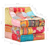 vidaXL Pouf Modulare in Tessuto Patchwork